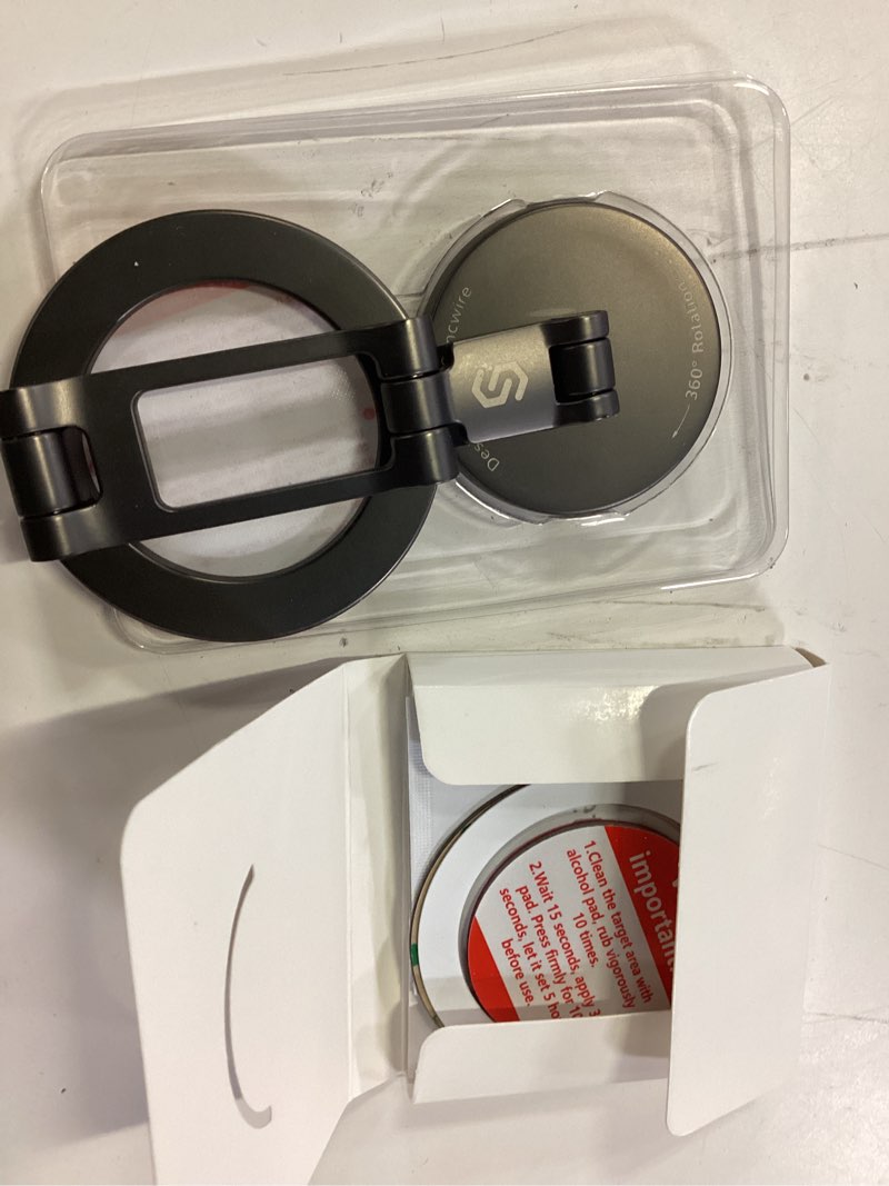 Condition photo showing Good Condition for syncwire fits magsafe car mount for car dash&tesla screen[all-metal] magnetic phone holder, [flexible three-axis]360° rotation car mount strong magnets car phone holder for iphone 17 16 15 14 pro max titanium black