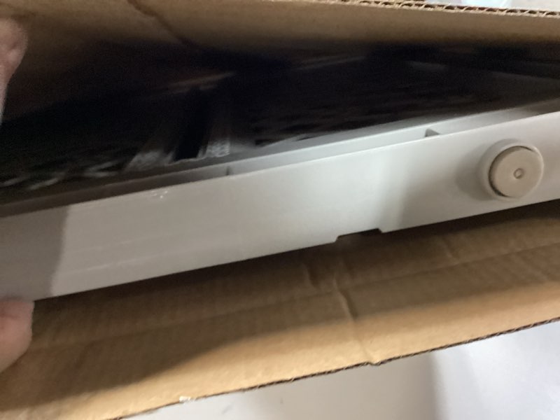 Condition photo showing Good Condition for MYPET North States Paws Portable Pet Gate: 26-40" Wide. Pressure Mount. No Tools Needed. Made in USA. Dog Gate 23" Tall, Expandable, Durable Dog Gates for Doorways, Light Gray