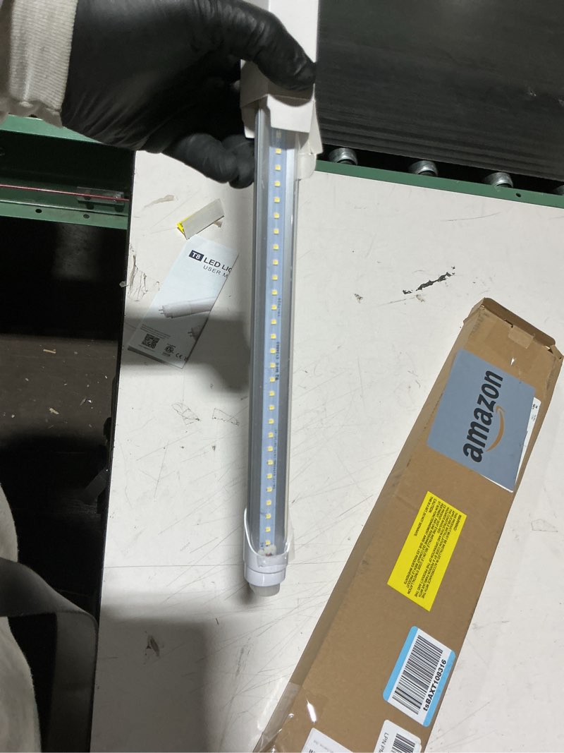 Condition photo showing Good Condition for JESLED 2FT T8 LED Tube Light, 10W(24W Equiv.), 5000K Daylight, 1120LM, 24 Inch Type A+B LED Bulb, Plug & Play or Ballast Bypass, Double-Ended, F17T8 Fluorescent Replacement, Clear, 1 Pack, ETL 2FT-1 Pack