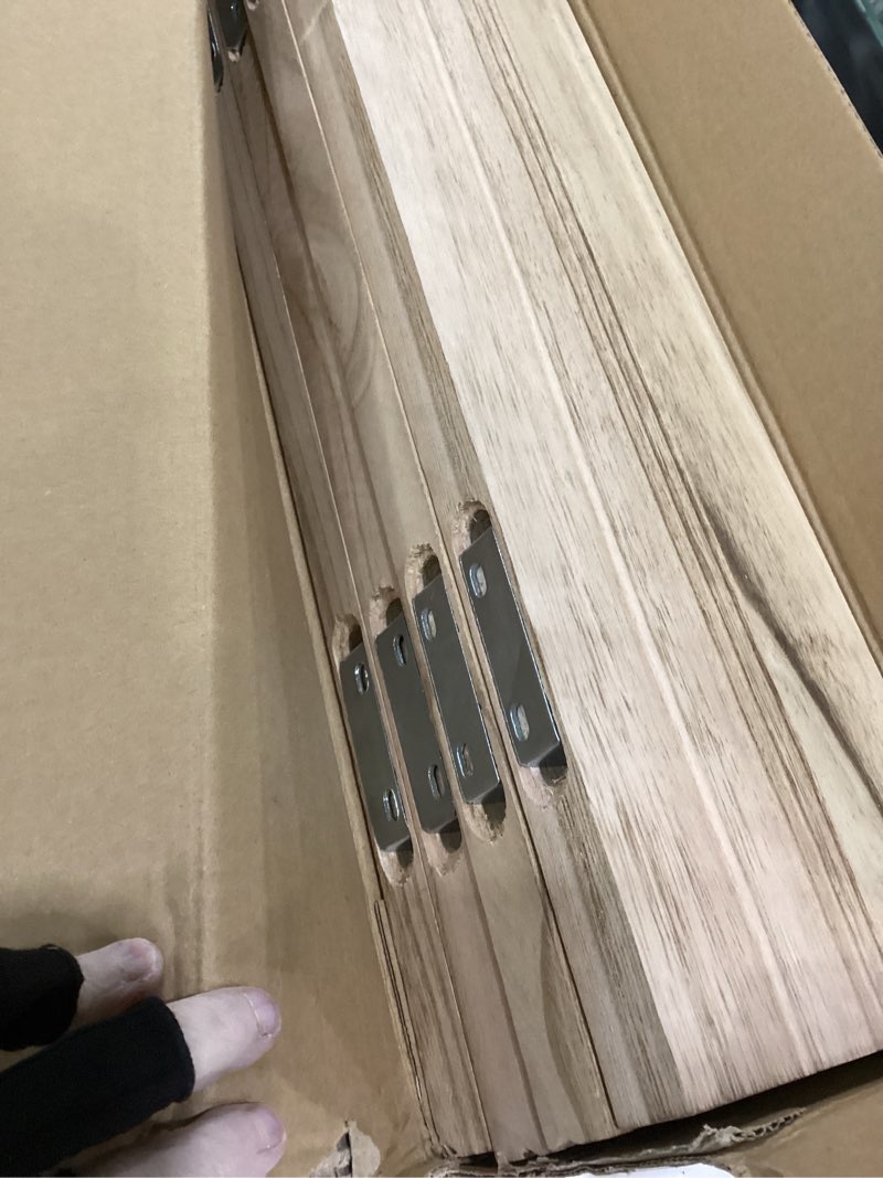 Condition photo showing Good Condition for 24 inch light wood floating shelves for wall rustic wall shelf for bedroom living room set of 4 24incn light wood