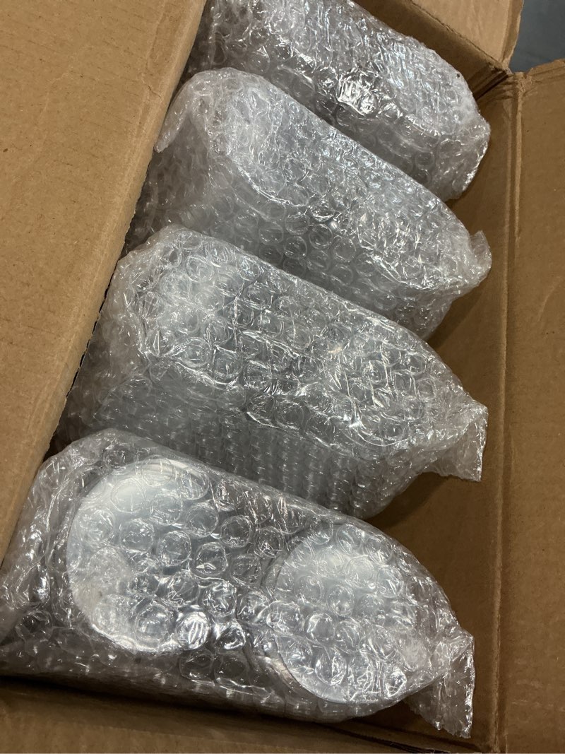 Condition photo showing New/Like New for focusline 200 pack 12 oz gold rimmed plastic cups, clear plastic cups tumblers, heavy-duty & fancy disposable hard cup 12 ounce with gold rim for wedding cup elegant party cups gold rimmed cups