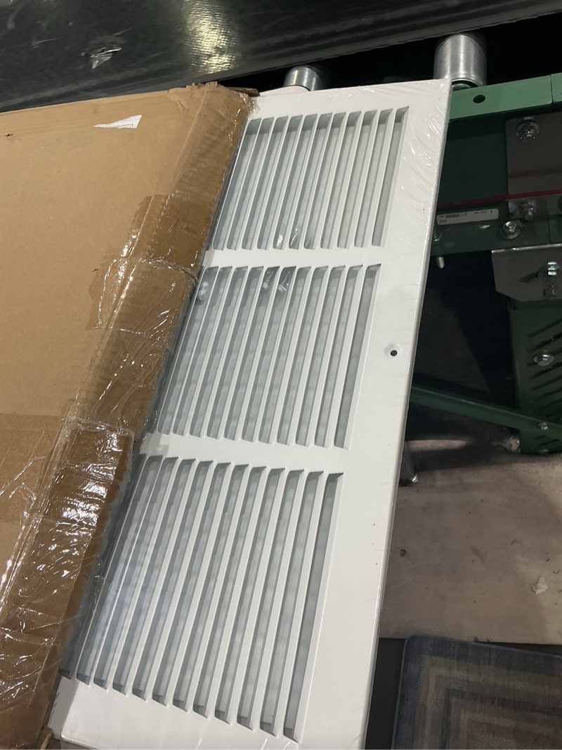 Condition photo showing Good Condition for 18x18 vent register [duct opening], vent covers for home ceiling, two-way ventilation register, adjustable solid steel wall register vent cover (18"w x18"h [duct opening])