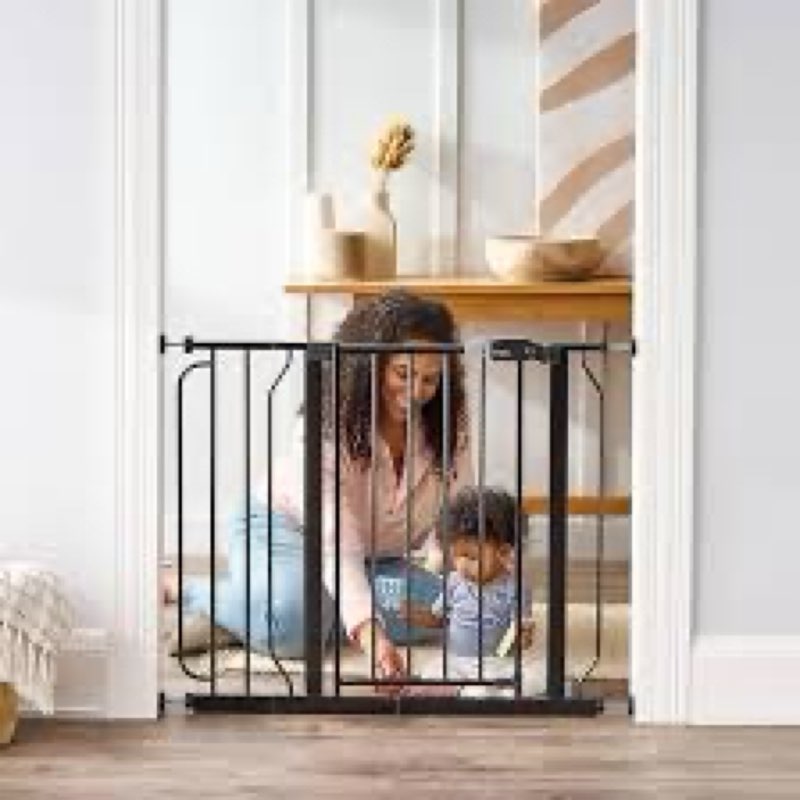Regalo Safety 29-38.5" Baby Gate for Doorways & Bottom of Stairs, Pressure Mounted Baby Gate with Do