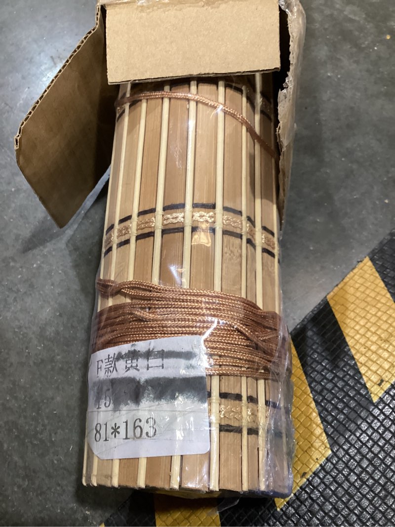Condition photo showing Good Condition for bamboo blinds for interior windows, custom bamboo shades for indoor windows, roller shades for indoor window and outdoor patio, easy to install for decks, porches, backyards e 32"w x 64"h
