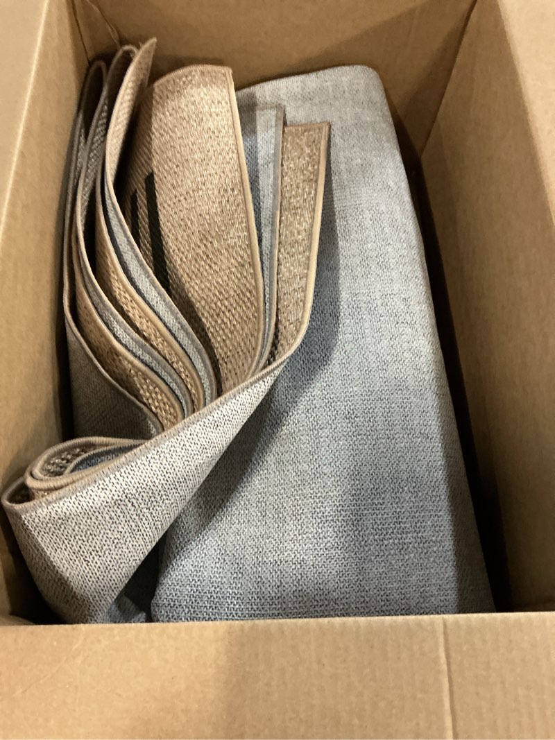 Condition photo showing Good Condition for lahome modern rainbow easy jute rug, washable 5x7 area rugs for living room black farmhouse dining room rug, contemporary natural throw mat non slip floor carpet for office rv patio 5' x 7' (rectangular) nature/bi-color rainbow