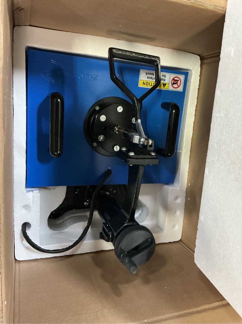 Condition photo showing Good Condition for RoyalPress Heat Press 12" x 15" Color LED 360-degree Rotation 30OZ Mug Professional Sublimation Heat Transfer Multifunction Combo Heat Press Machine Mug/Plate/T-Shirt Black (12"x15" 3 in 1)