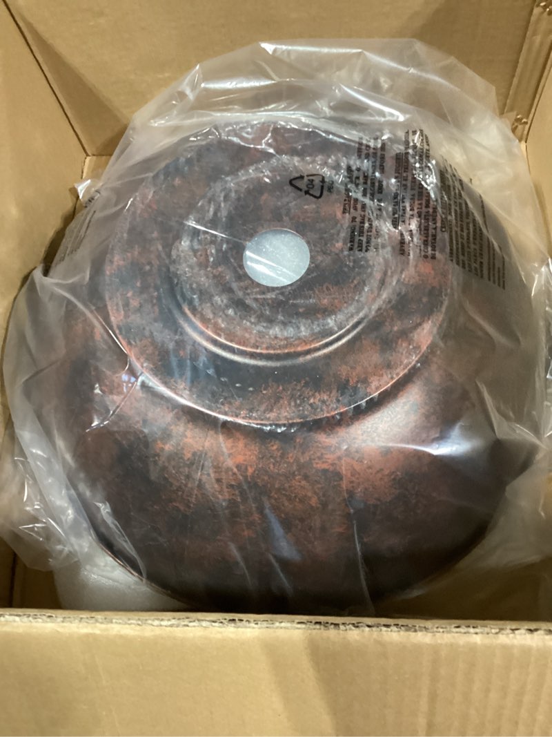 Condition photo showing As Is for TAKEGO 16.14" Large Pendant Light, Dome Copper Pendant Light, Farmhouse Pendant Lights Kitchen Island, Vintage Pendant Lights Rustic Light Fixtures, Hanging Ceiling Lamp for Kitchen Island (Large) Large-16.14"