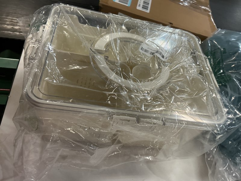 Condition photo showing Good Condition for Refrigerator Organizer With Lids (4 Compartments), Fridge Storage, Fridge Organizers And Storage Clear, Fridge Organization, Storage Containers, Stackable With Lid Fridge Organizers