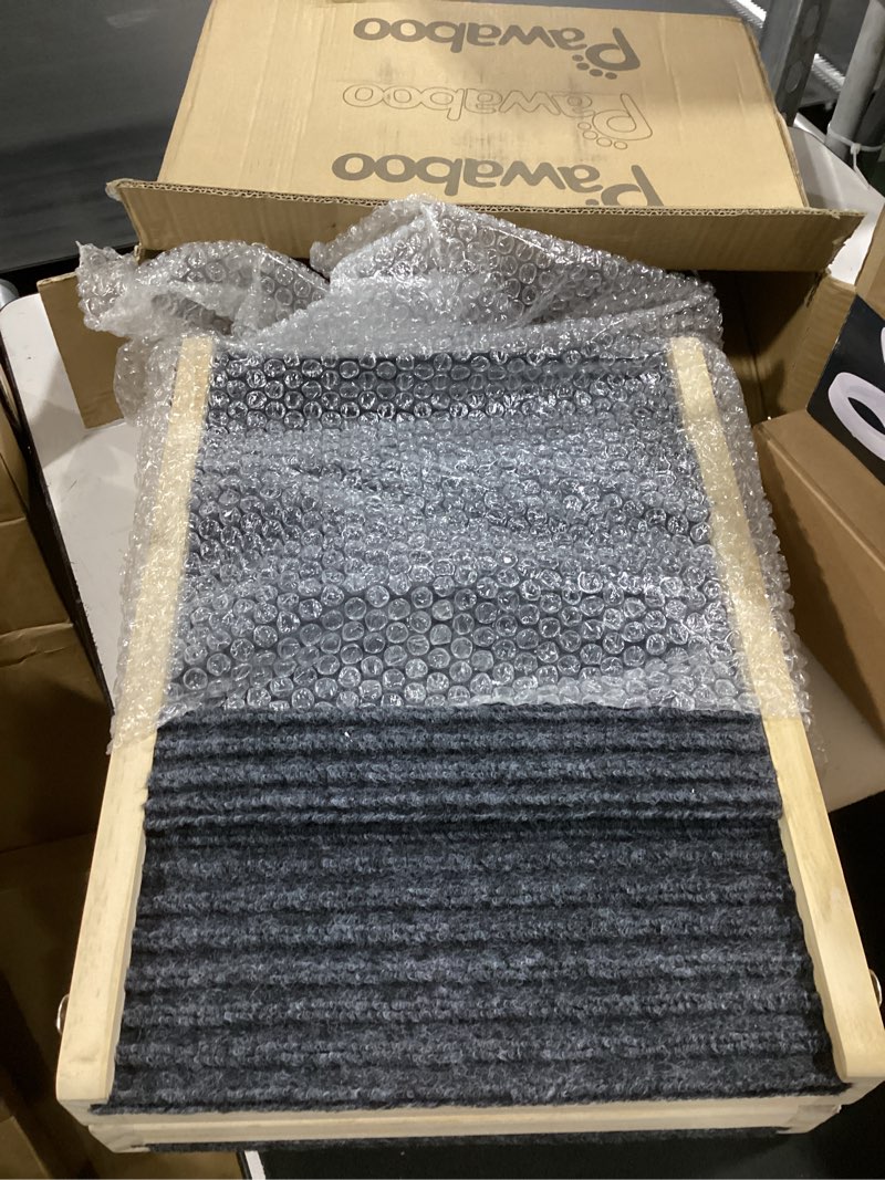 Condition photo showing New/Like New for 2026 upgraded dog ramp for couch, foldable small dog ramp for sofa, 4 adjustable height from 13'' to 21", portable stable pet steps with non-slip pad, pet ramps use for sofa couch stairs a-wood color 80×30cm-for couch