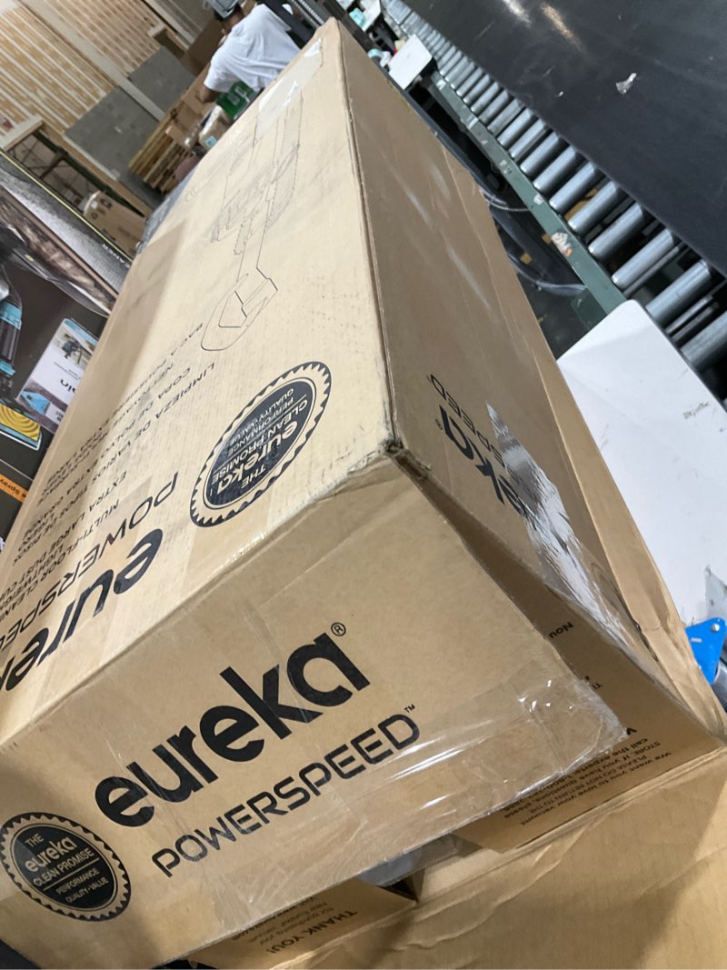 Condition photo showing As Is for Eureka Lightweight Powerful Upright Vacuum Cleaner for Carpet and Hard Floor, PowerSpeed, New Model,Blue,black/New Model