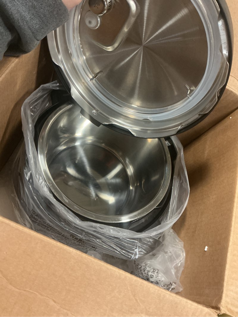 Condition photo showing Good Condition for Instant Pot Duo 7-in-1 Mini Electric Pressure Cooker, Slow Rice Cooker, Steamer, Sauté, Yogurt Maker, Warmer & Sterilizer, Includes Free App with over 1900 Recipes, Stainless Steel, 3 Quart 3 Quarts