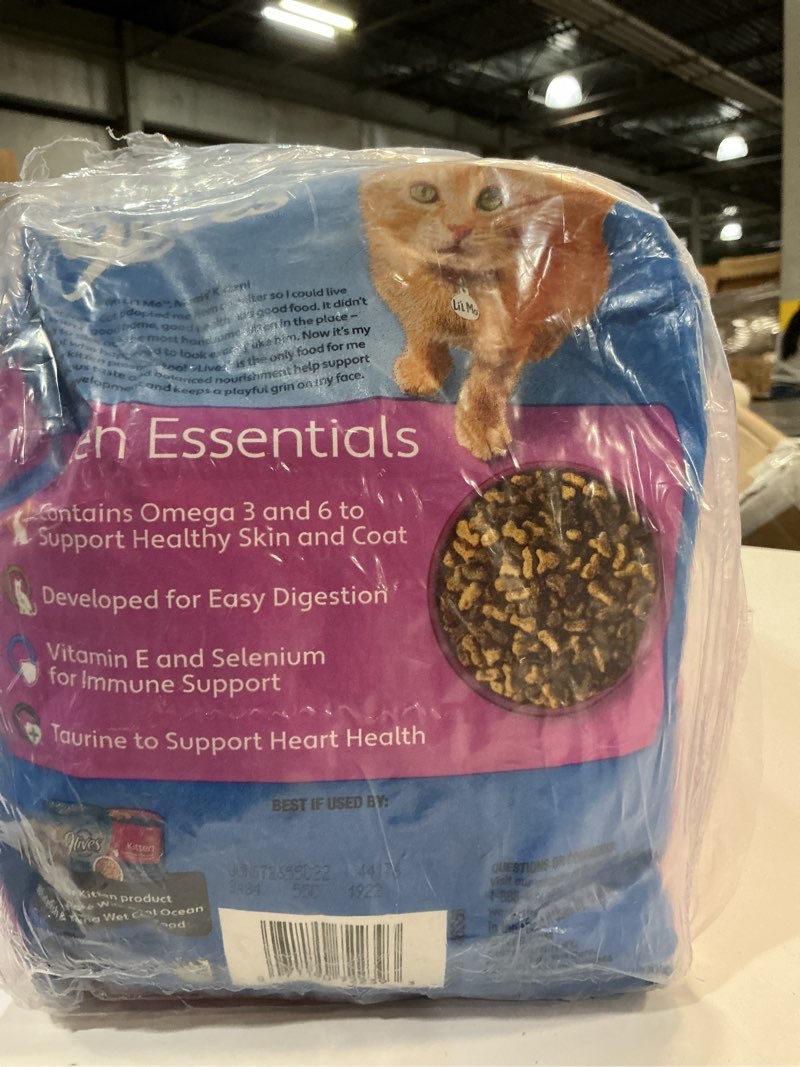 Condition photo showing New/Like New for (JUN 07/2026)9Lives Kitten Essentials Chicken & Ocean Fish Dry Cat Food, 2.5lb Bag, Pack of 4 Chicken & Ocean Fish 10 Ounce (Pack of 4)