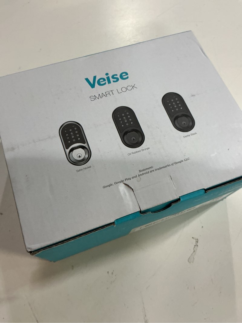 Condition photo showing Good Condition for veise rz07 fingerprint smart lock, 7-in-1 smart locks for front door, keyless entry door lock with app control, biometric electronic touchscreen keypad deadbolt, satin nickel