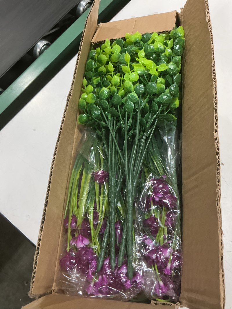 Condition photo showing New/Like New for uieke 24 bundles artificial flowers for outdoors uv resistant fake flowers faux plastic greenery plants shrubs for outdoor garden window box home indoor decor assorted 2 24
