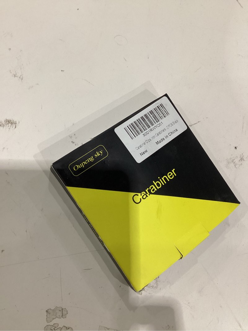 Condition photo showing Good Condition for carabiner clip, 3" iron heavy duty carabiners 855lbs-11kn/2475lbs for hammocks, camping accessories,hiking,keychains,outdoors and gym etc,d shaped spring hook small carabiners for dog leash,harness. 2pcs 855lbs