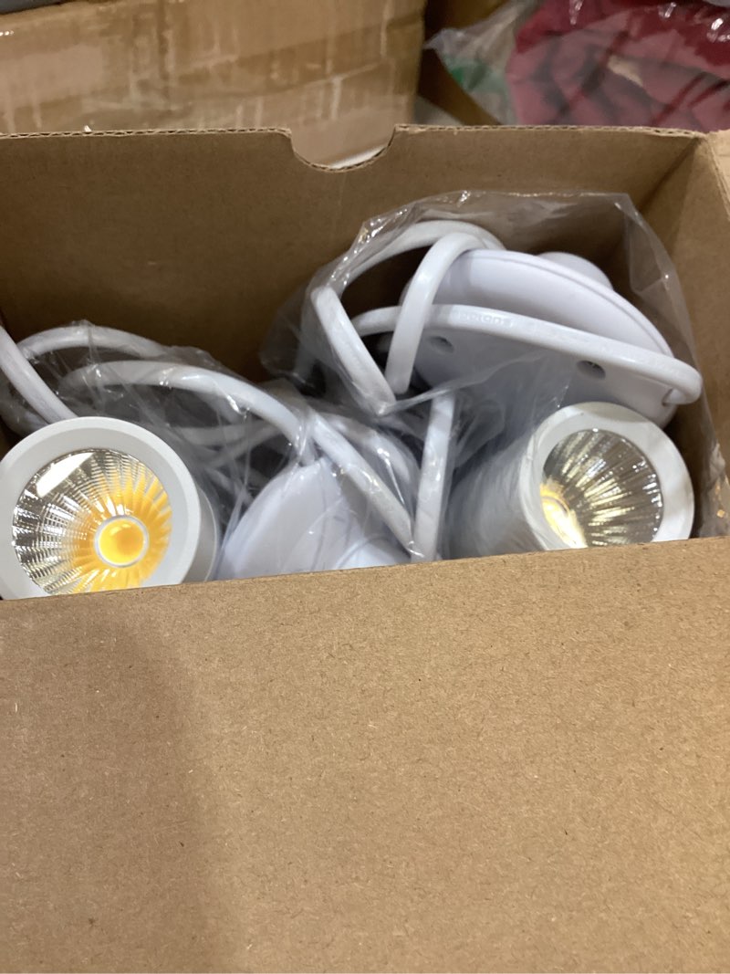 Condition photo showing New/Like New for sunvie 2 pack led up lights indoor, 3w spot lights for indoor use with 3000k warm white, 120v spotlights for plants pictures artwork uplighting & accent lighting, 5.9 ft plug cord with foot switch 2 pack white