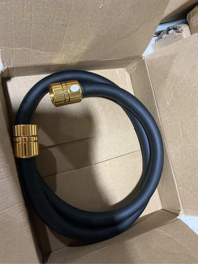 Condition photo showing New/Like New for giraffe tools garden hose 5/8" custom length, no kink, flexible, leakproof water hose, 600 burst psi, 4ft double female fittings,black orange 4ft double females