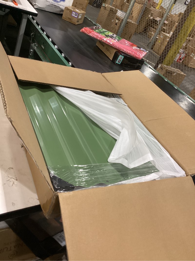 Condition photo showing Good Condition for g good gain raised garden beds - 8x2x1.4ft galvanized planter boxes kit with protective tape & gloves & tools | oval metal outdoor raised bed for gardening vegetables, fruits, flowers, herbs, oliver 8×2×1.4ft (1 pack) oliver green