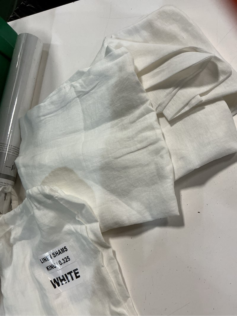 Condition photo showing Good Condition for quince linen sham set king white