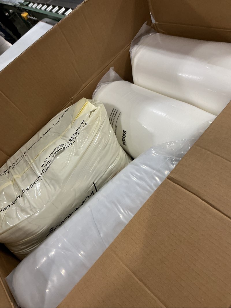Condition photo showing New/Like New for outdoor chair cushions set of 4, waterproof backrest and deep seat cushion set for patio furniture, outdoor sofa replacement cushions with removable cover, 24 x 24 inch, cream 24*24 + 24*22 inch cream 4