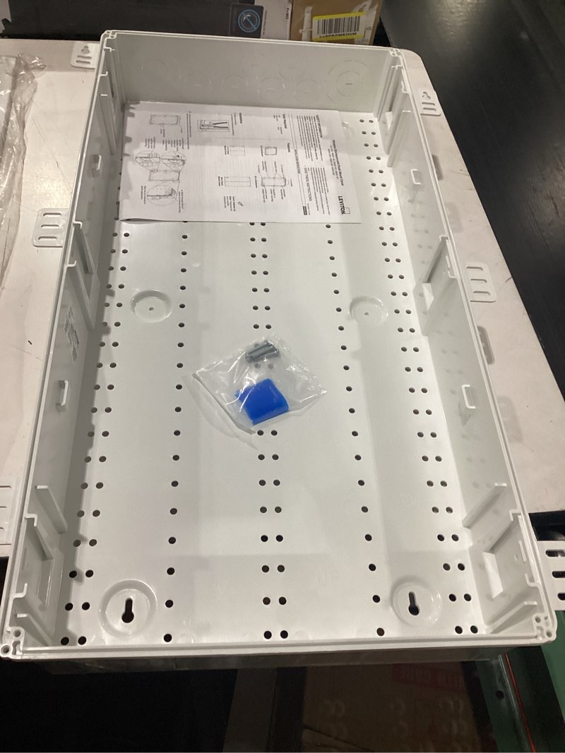 Condition photo showing Good Condition for leviton 28" wireless structured media center with vented cover, 49605-28w, white