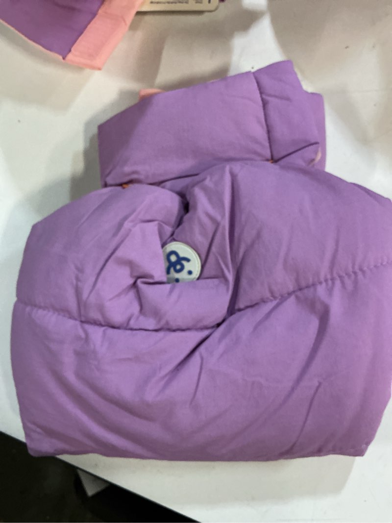 Condition photo showing Good Condition for oodles purple quilted puffer bubble hem fall dog jacket, medium 