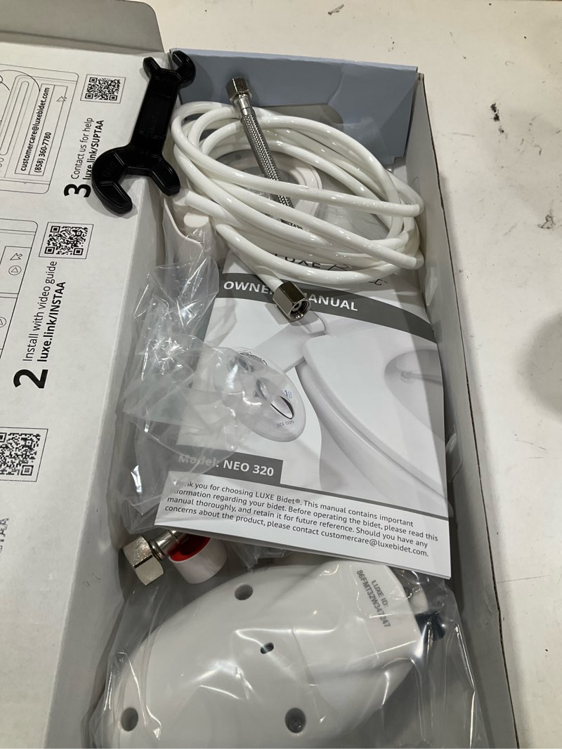 Condition photo showing Good Condition for luxe bidet neo 320 - warm water, dual nozzle, self-cleaning, non-electric bidet attachment for toilet seat, adjustable water pressure, rear & feminine wash (white)