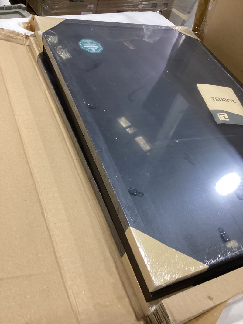 Condition photo showing Good Condition for 12x18 poster frame set - 3 pack, textured black solid wood with hd tempered glass, wall gallery picture photo frame 3 pack black 12 x 18