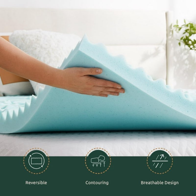Foam Mattress Topper, Dual Layer Mattress Topper