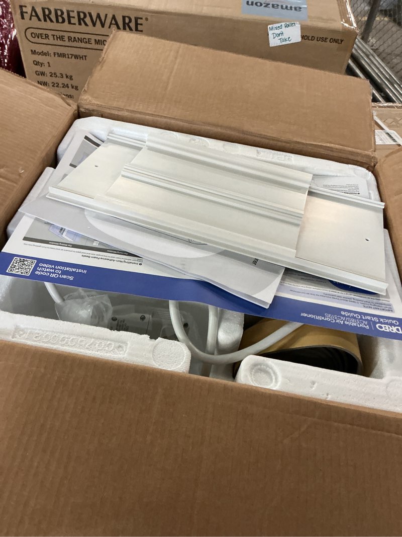 Condition photo showing As Is for DREO Portable Air Conditioners, 10,000 BTU Air Conditioner for Bedroom with Drainage-free Cooling, 45dB Quiet, APP/Voice/Remote, 24h Timer with Fan & Dehumidifier, Smart AC Unit for Room Indoors White 10,000 BTU