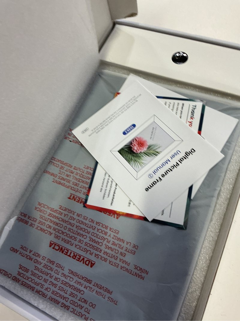 Condition photo showing New/Like New for uhale digital picture frame 32gb storage 10.1 inch wifi electronic photo frames sd card slot ips touch screen hd display auto rotate slideshow share videos photos instantly send wishes remotely black