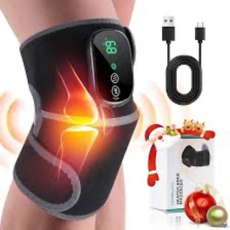 HOMRELEXA Cordless Red Light Therapy for Knee Heating Pad - 660nm&850nm Heated Knee Brace with 5 Hea