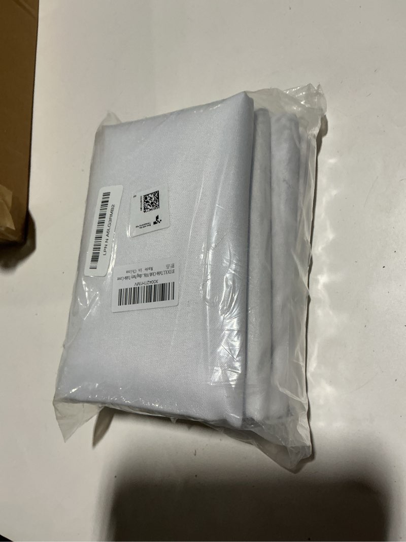 Condition photo showing Good Condition for bydoll table cloth white 60x84 inch tablecloth 2 pack for 6 foot rectangle tables outdoor washable wrinkle free and spillproof polyester tablecloth for festival wedding party cover 60x84 inch-2pack white