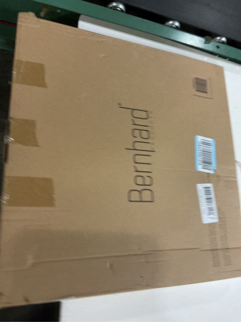 Condition photo showing New/Like New for bernhard products black wall clock silent non ticking - xl 18 inch quality quartz battery operated round easy to read home/office/classroom/school clock