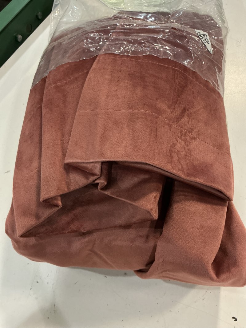 Condition photo showing Good Condition for stangh dusty rose pink velvet curtains 84 inches, super soft light dimming drapes for nursery girls bedroom elegant thermal insulated panels with energy saving design, w52 x l84, 2 panels 52"w x 84"l (pack of 2) * dusty rose