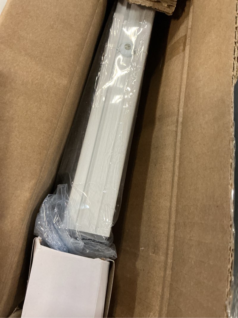 Condition photo showing Good Condition for cordless room darkening mini blinds for indoor windows - 35" w x 64" l - white, over 1,400 custom sizes starting at $9.97, 1" vinyl slats, horizontal window blinds by lumino 35"w x 64"h white