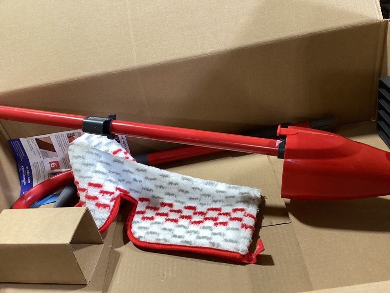 Condition photo showing Good Condition for o-cedar promist max microfiber spray mop, red spray mop spray mop