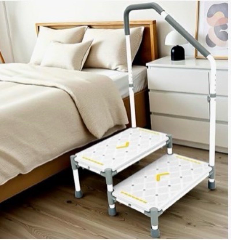 extra long step stool with handle for elderly(22 inch), heavy duty 2 stepping stool with adjustable (similar to stock photo)