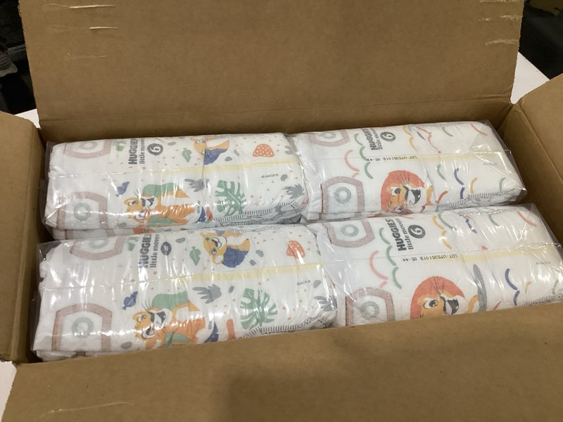 Condition photo showing Good Condition for Huggies Little Movers Baby Diapers, Size 6 (35+ lbs), 84 Ct