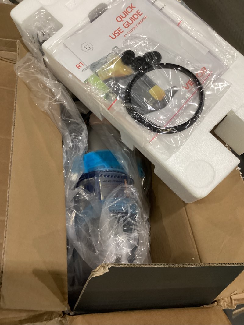 Condition photo showing Good Condition for VEVOR Slushie Machine, 2L/68oz No Ice Needed Slushy Machine for Home, Frozen Drink Maker with 6 Preset Programs, Margarita Machine with Self-Cleaning, Frozen Margaritas, Frappés, Milkshake, and More Upgraded 2L