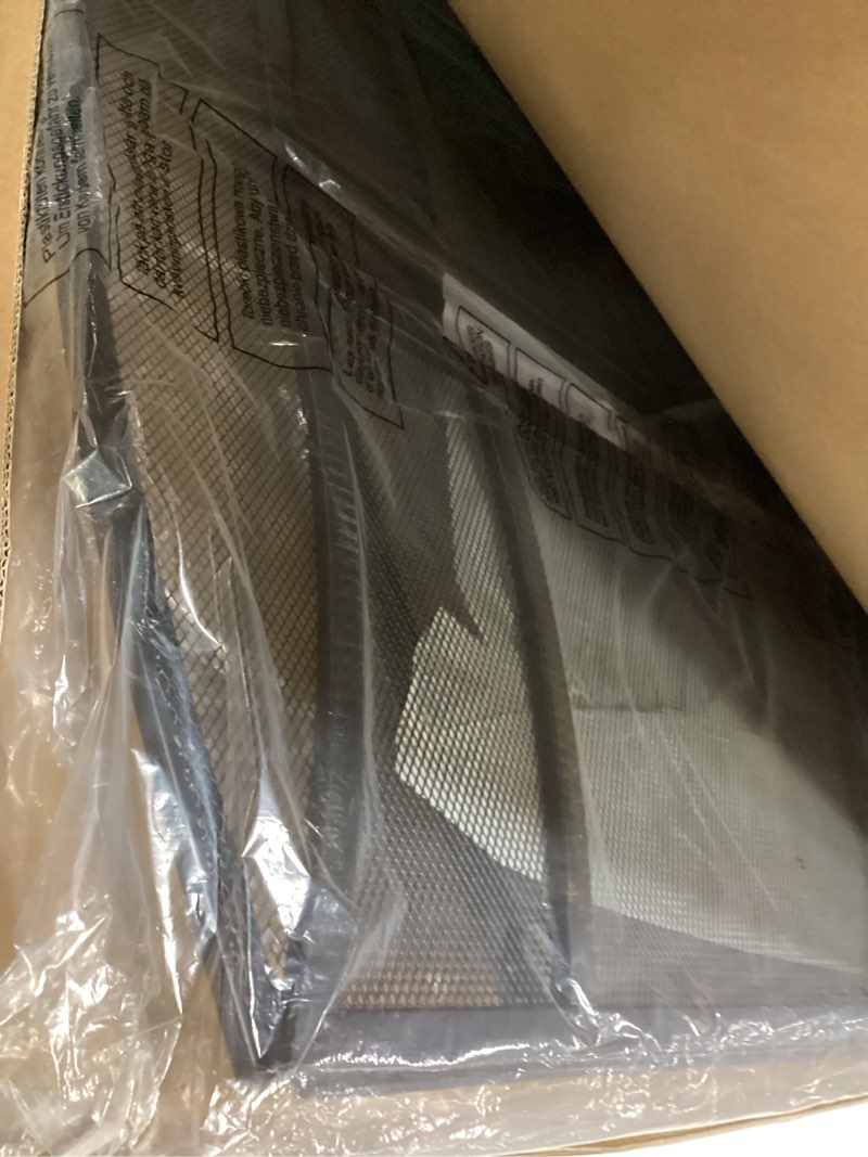 Condition photo showing Good Condition for Lizh Metalwork 3 Panels Fireplace Screen with Arch Frame Simple Design 48"(L) x 29"(H),Black