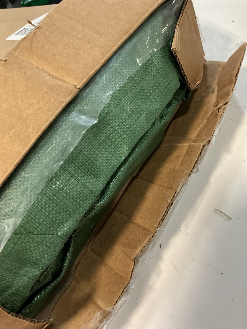 Condition photo showing As Is for bagster 3cuyd dumpster in a bag holds up to 3,300 lb, green