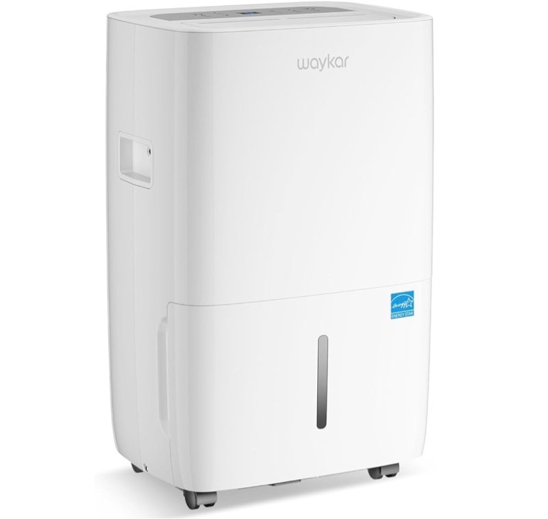 Waykar 120 Pints Energy Star Dehumidifier for Spaces up to 6,000 Sq. Ft at Home, in Basements and Large Rooms with Drain Hose and 1.14 Gallons Water Tank