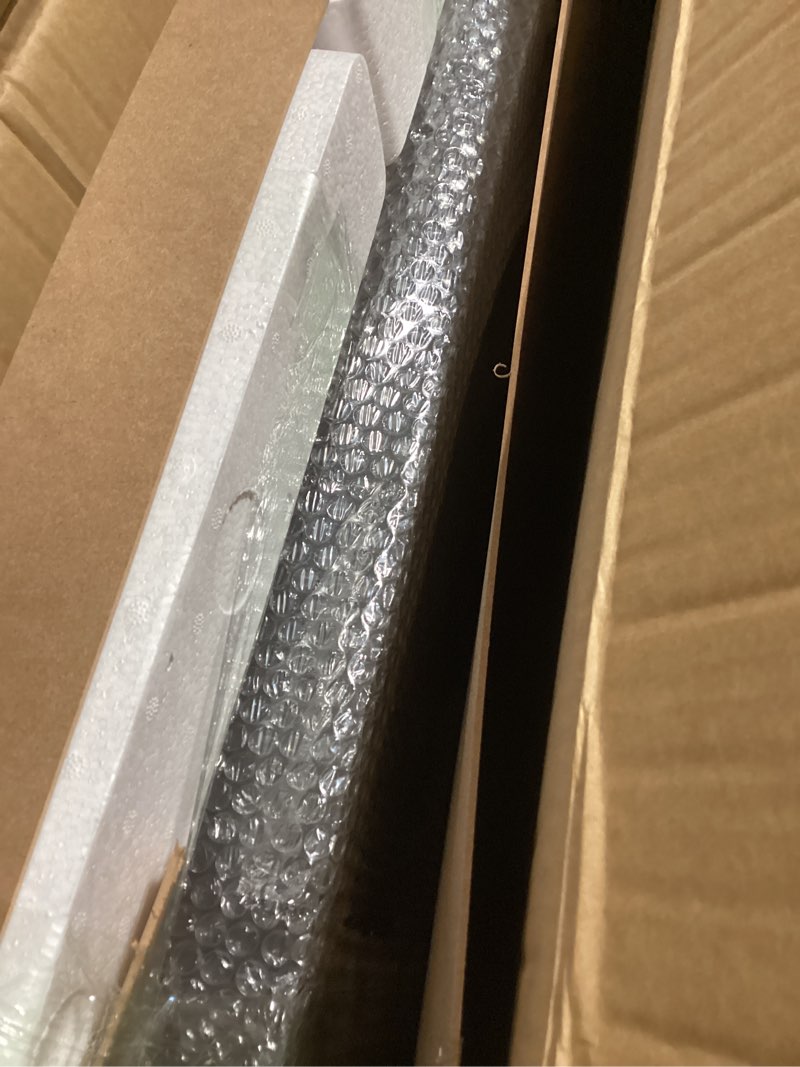 Condition photo showing Good Condition for Stylish Solid Wood Office Desk with Sturdy Metal Base - Durable Executive Computer Desk or Dining Table in Multiple Sizes - Perfect for Home Office and Work Environments (Tan62.99in)