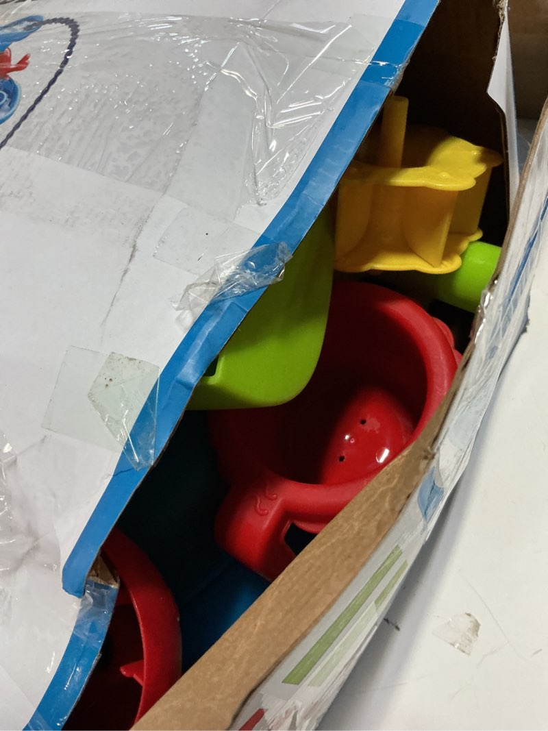 Condition photo showing Good Condition for water table for kids ages 4-8 with water pumb, summer outdoor sand water table for boys girls, kids water and sand activity sensory toys for toddlers age 3-8 3-tier elephant sand and water table