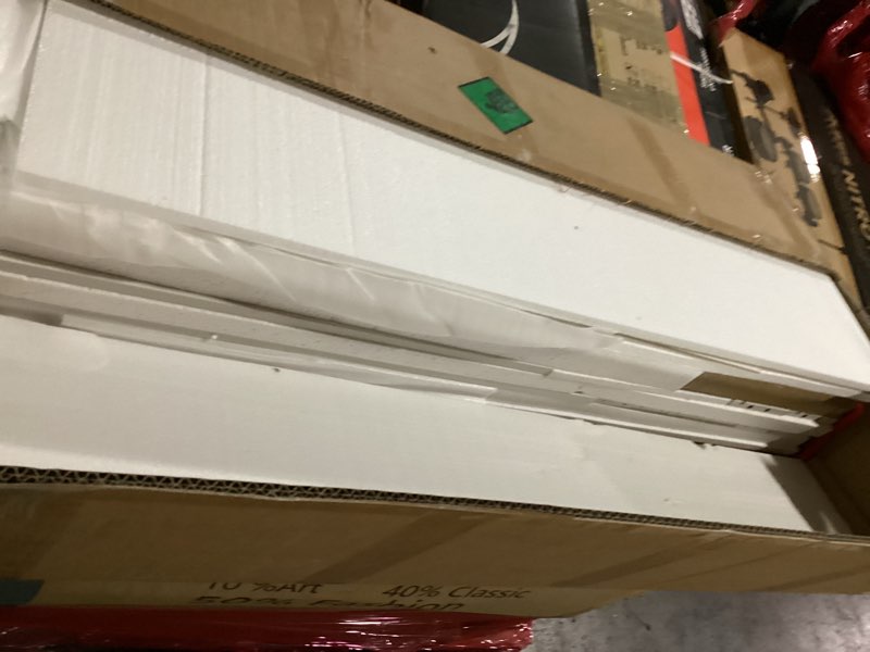 Condition photo showing New/Like New for White 5 Drawer Dresser for Bedroom, 15" D x 23.7" W x 40.4" H in Simply Modern Chest of Drawers, Wood Storage Dresser with Deep Drawers for Living Room Hallway Entryway, White