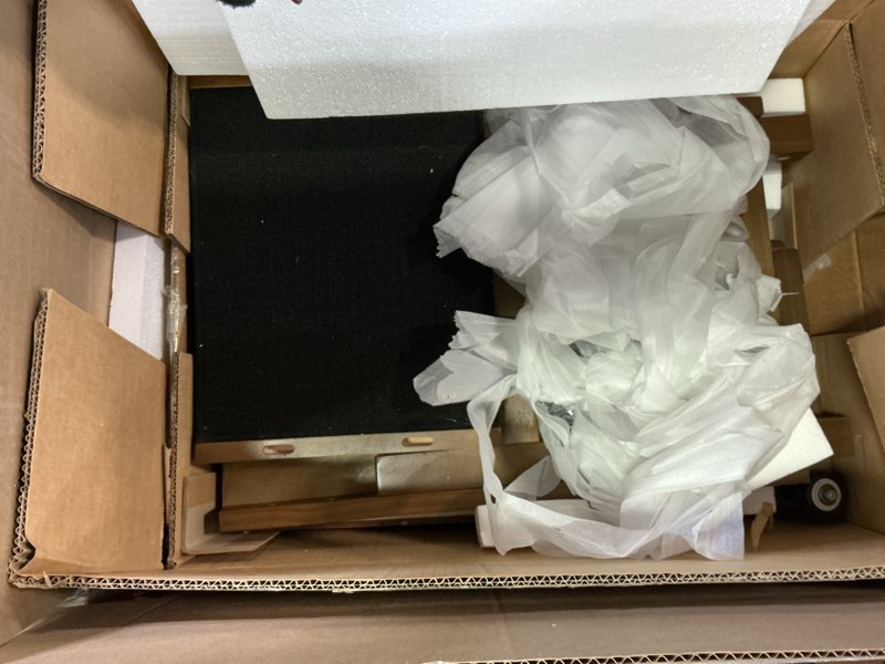 Condition photo showing As Is for Dog Ramp for Bed or Couch, Wooden Pet Ramp with 20° Gentle Slope, Removable Side Rails, Non-Slip Surface, Top Platform & Wheels, Safe Bed Ramp for Small, Medium & Senior Dogs, 60" Long, Walnut Walnut M-60"L x 16"W x 20"H