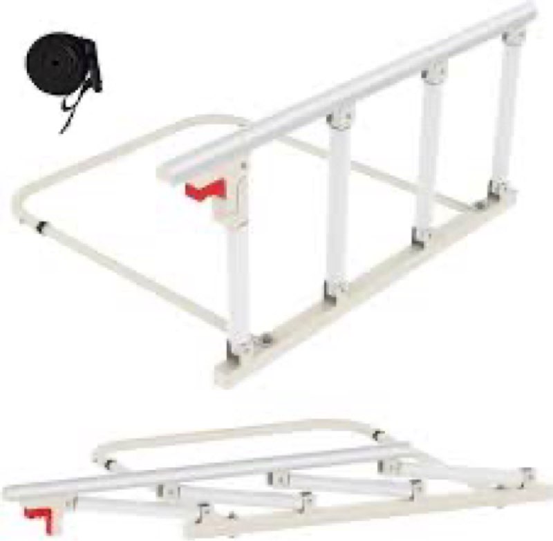 MissYolo Bed Rails for Elderly Adults Safety, Folding Bedside Assist Rail Handle, Collapsible Bed Fe