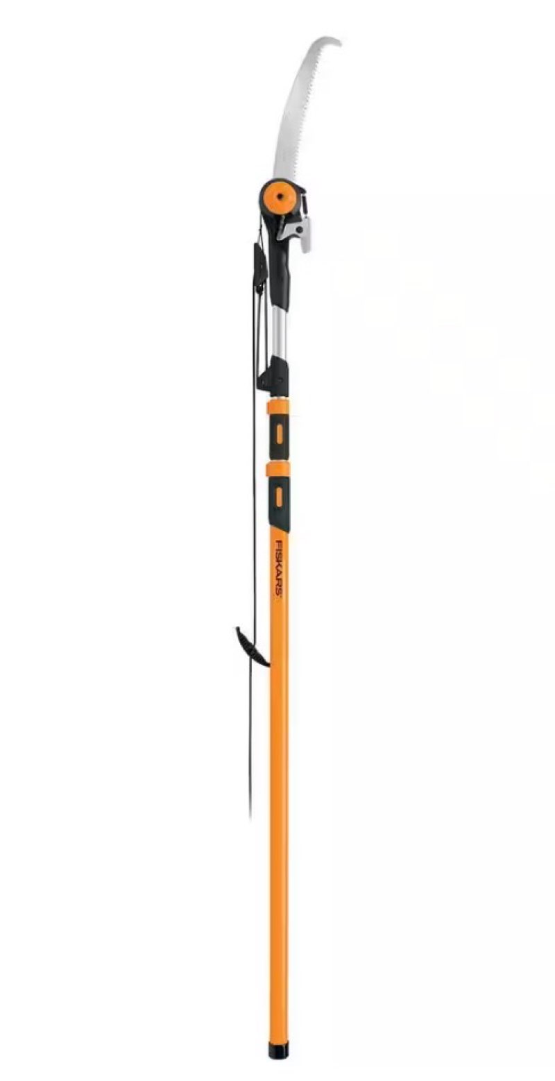 16 ft. extendable 1.25 in. cut capacity 15 in. saw blade tree pruner with chain-drive