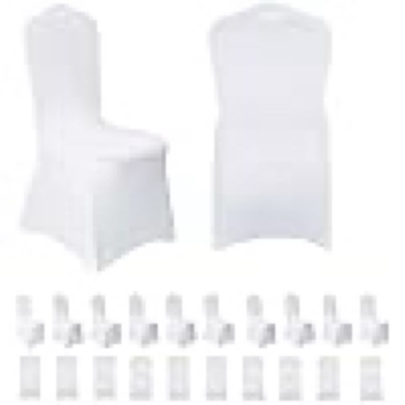 Vencede 40pcs White Stretch Spandex Chair Cover, Chair Covers for Wedding, Universal Fitted Chair Cover Protector for Party, Banquet, Event, Hotel?White 40 PCS?